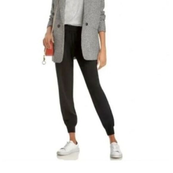 Joie Mariner Crepe Jogger Pants Black Medium - Picture 1 of 10